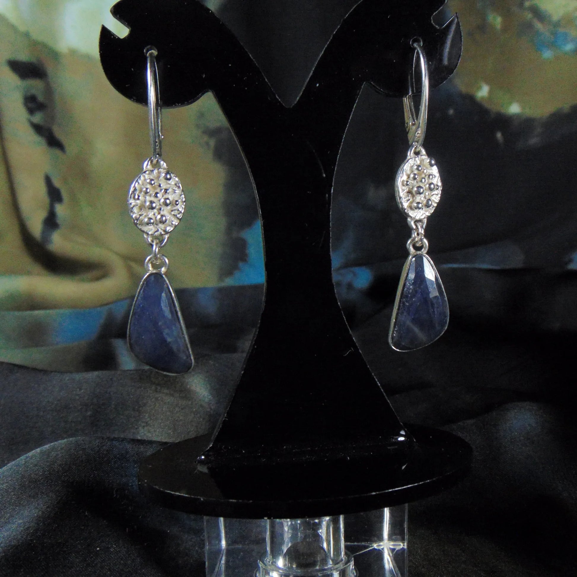 Długie kolczyki z szafirami - EPIR Art Jewellery&Gemstone