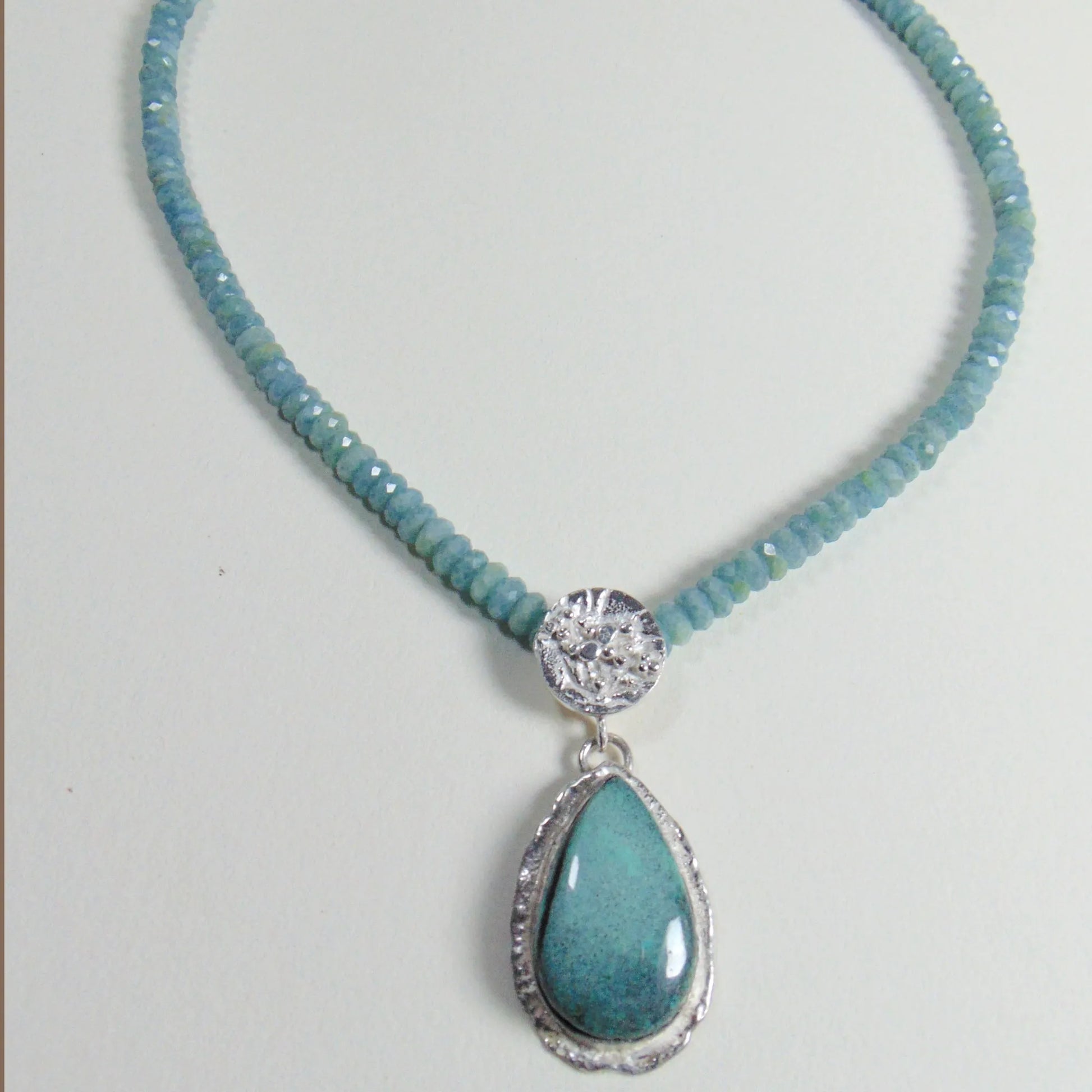 Naszyjnik z amazonitów z turkusem - EPIR Art Jewellery&Gemstone