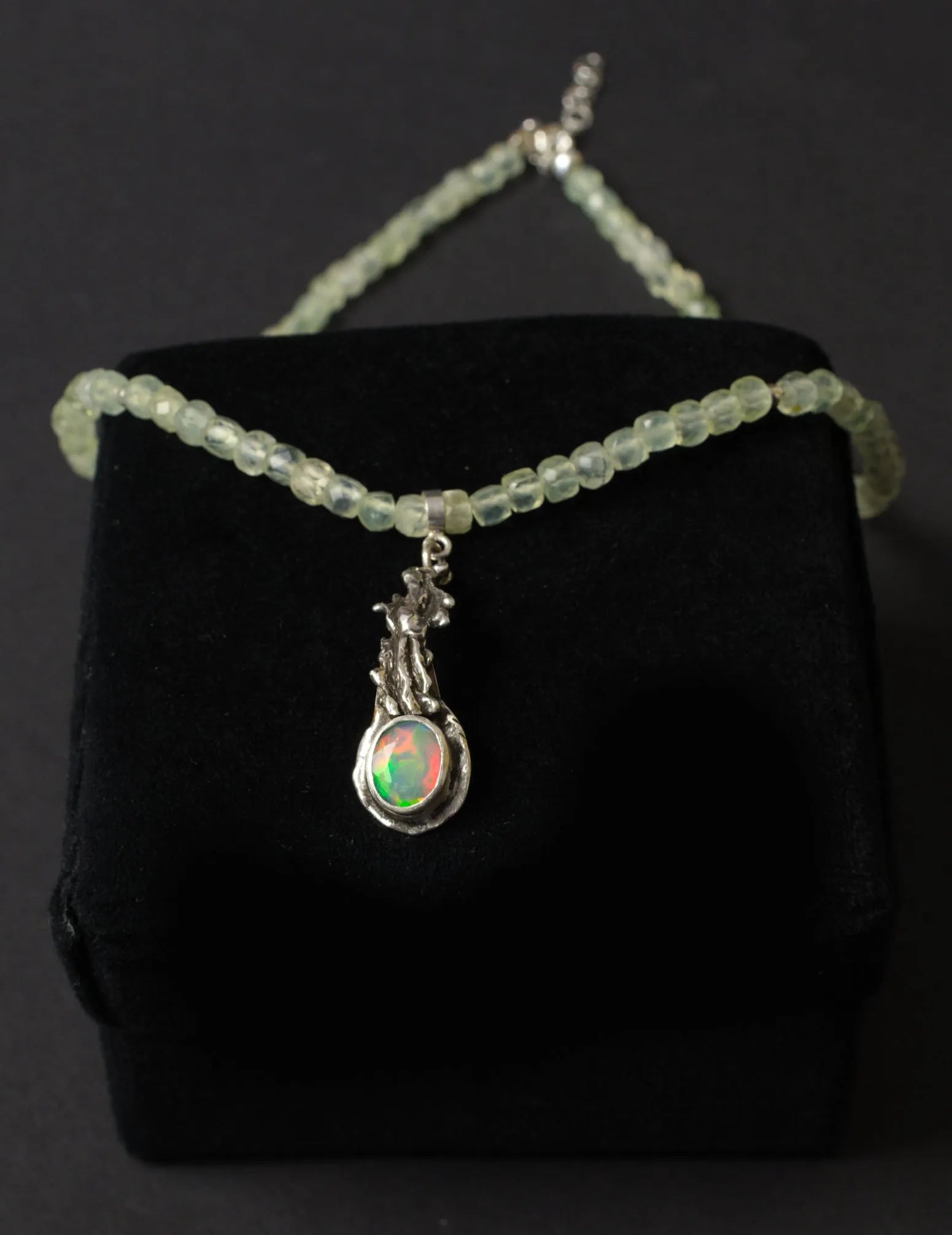 Naszyjnik z opalem i serpentynitami - EPIR Art Jewellery&Gemstone