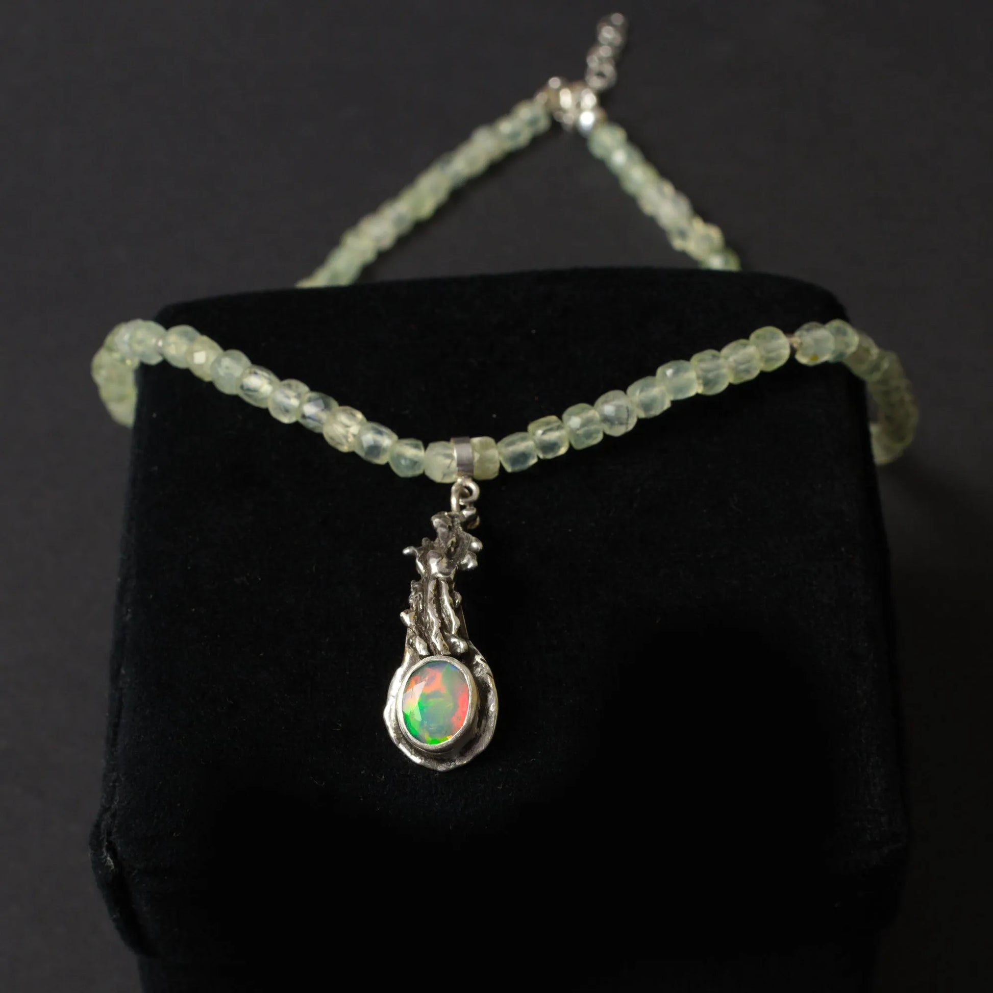 Naszyjnik z opalem i serpentynitami - EPIR Art Jewellery&Gemstone
