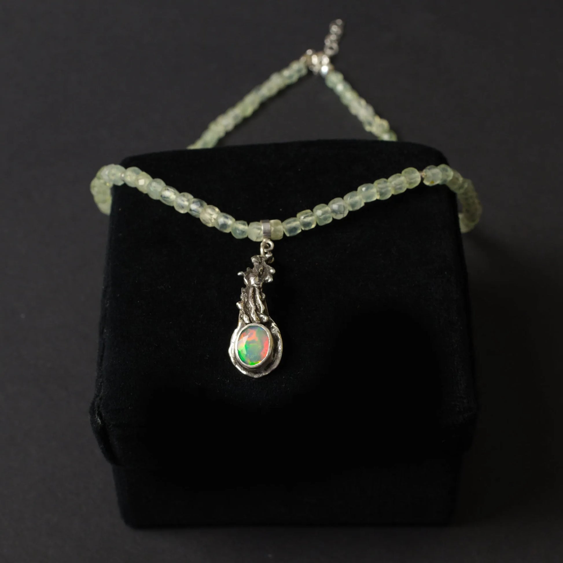 Naszyjnik z opalem i serpentynitami - EPIR Art Jewellery&Gemstone