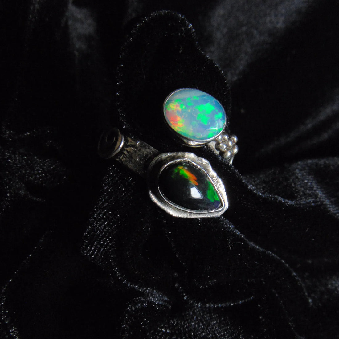 Pierścionek z dwoma opalami - EPIR Art Jewellery&Gemstone