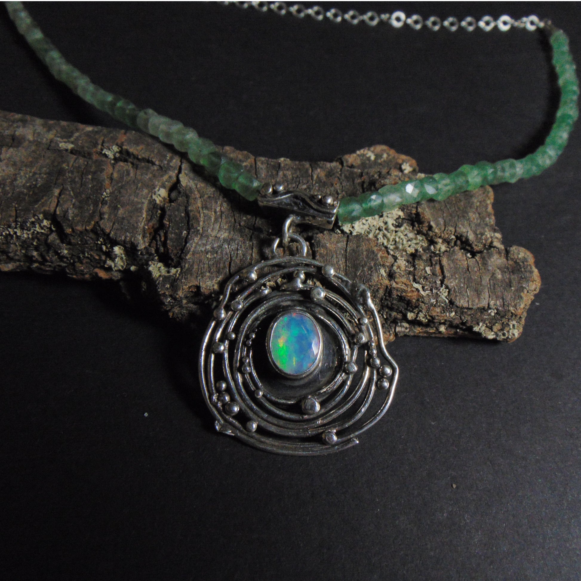 Wisior "Planety" z opalem - EPIR Art Jewellery&Gemstone