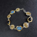 Bransoletka z niebieskimi i czarnymi opalami - EPIR Art Jewellery&Gemstone
