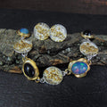 Bransoletka z niebieskimi i czarnymi opalami - EPIR Art Jewellery&Gemstone
