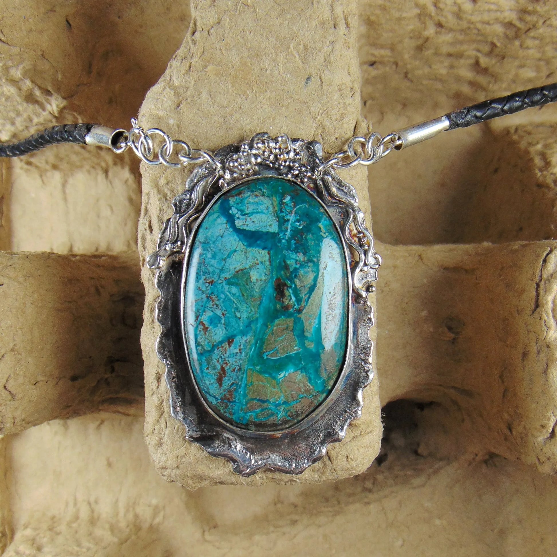 Duży wisior z chryzokolą - EPIR Art Jewellery&Gemstone