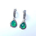 Kolczyki srebne sztyfty z chalcedonitem - EPIR Art Jewellery&Gemstone