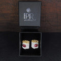 Kolczyki sztyfty z czerwonymi turmalinami - EPIR Art Jewellery&Gemstone
