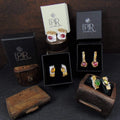 Kolczyki sztyfty z czerwonymi turmalinami - EPIR Art Jewellery&Gemstone