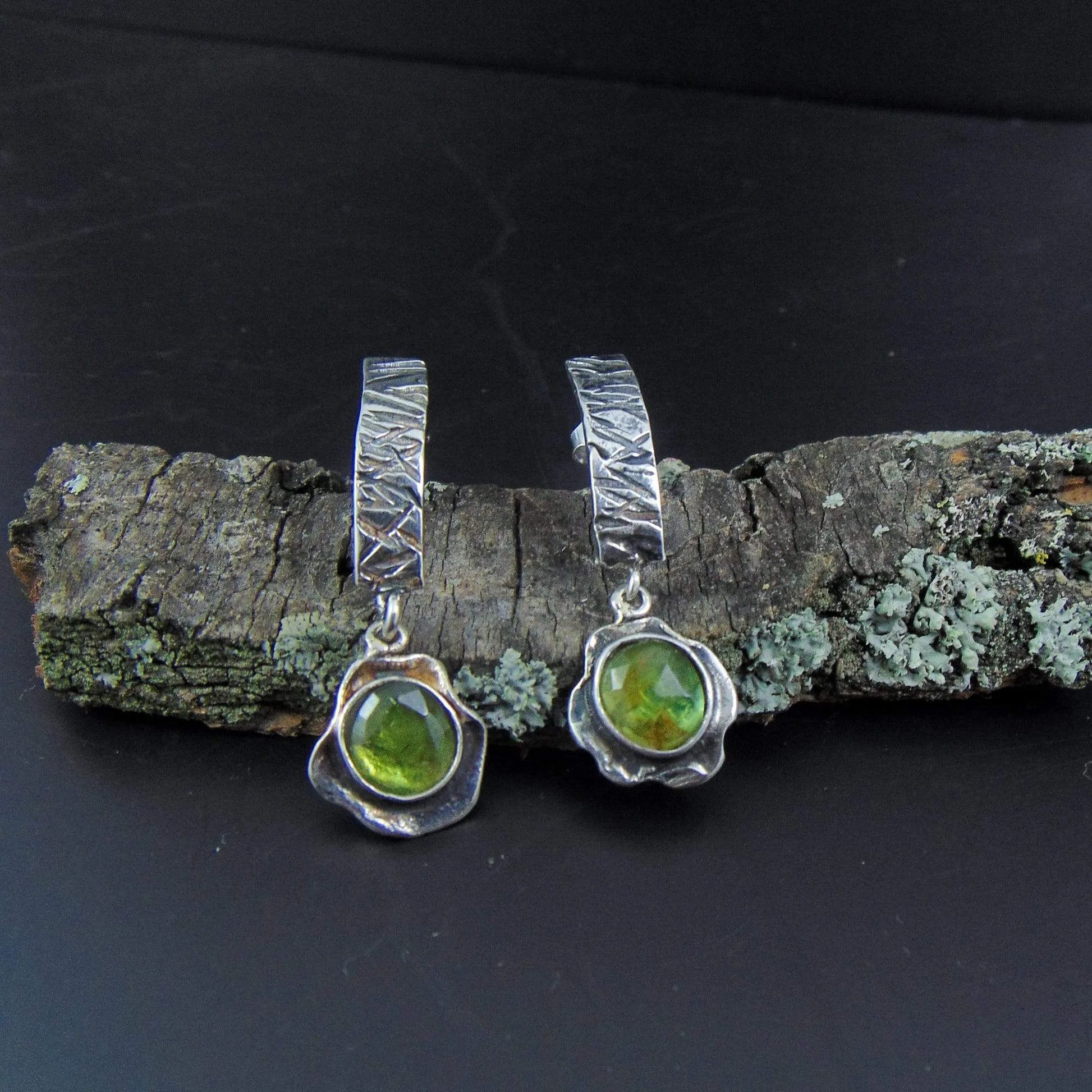 Kolczyki sztyfty z zielonymi turmalinami - EPIR Art Jewellery&Gemstone