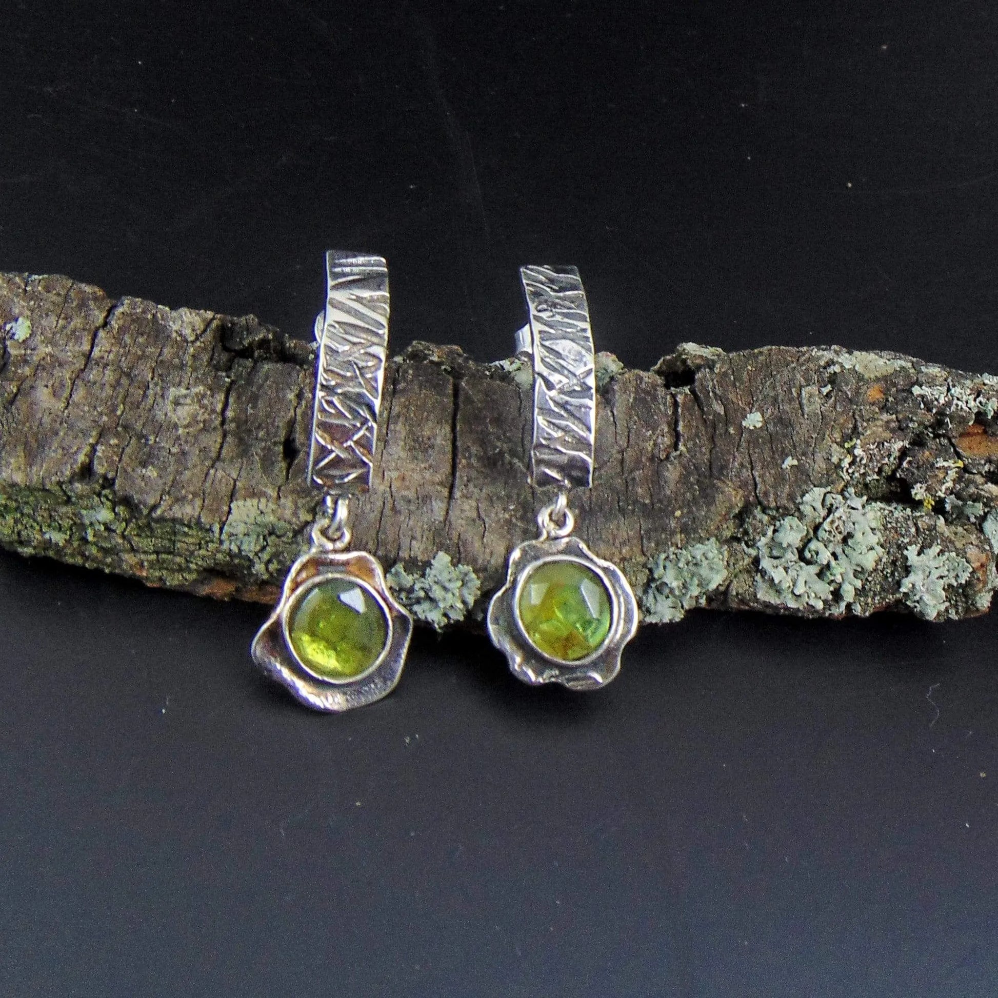 Kolczyki sztyfty z zielonymi turmalinami - EPIR Art Jewellery&Gemstone