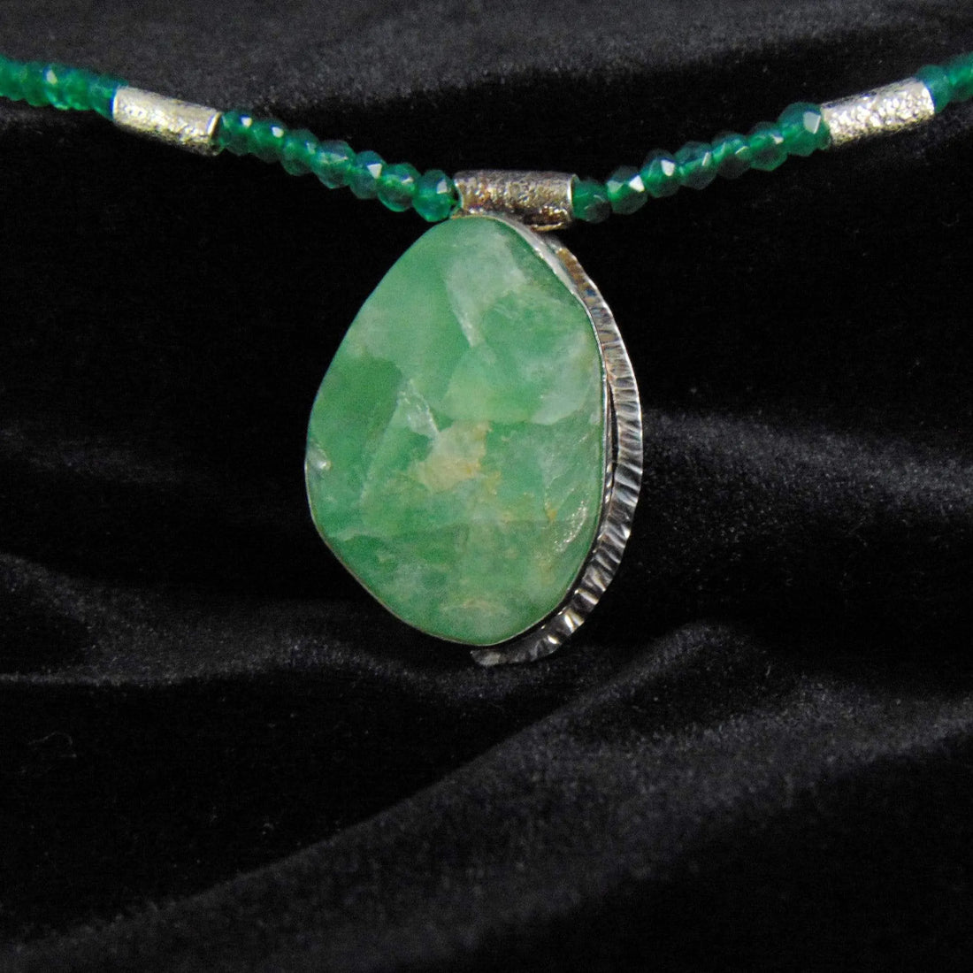 Magia Zieleni - Naszyjnik z Fluorytem i Chromodiopsydami - EPIR Art Jewellery&Gemstone