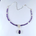 Naszyjnik z ametystów z wisiorkiem z ametystem - EPIR Art Jewellery&Gemstone