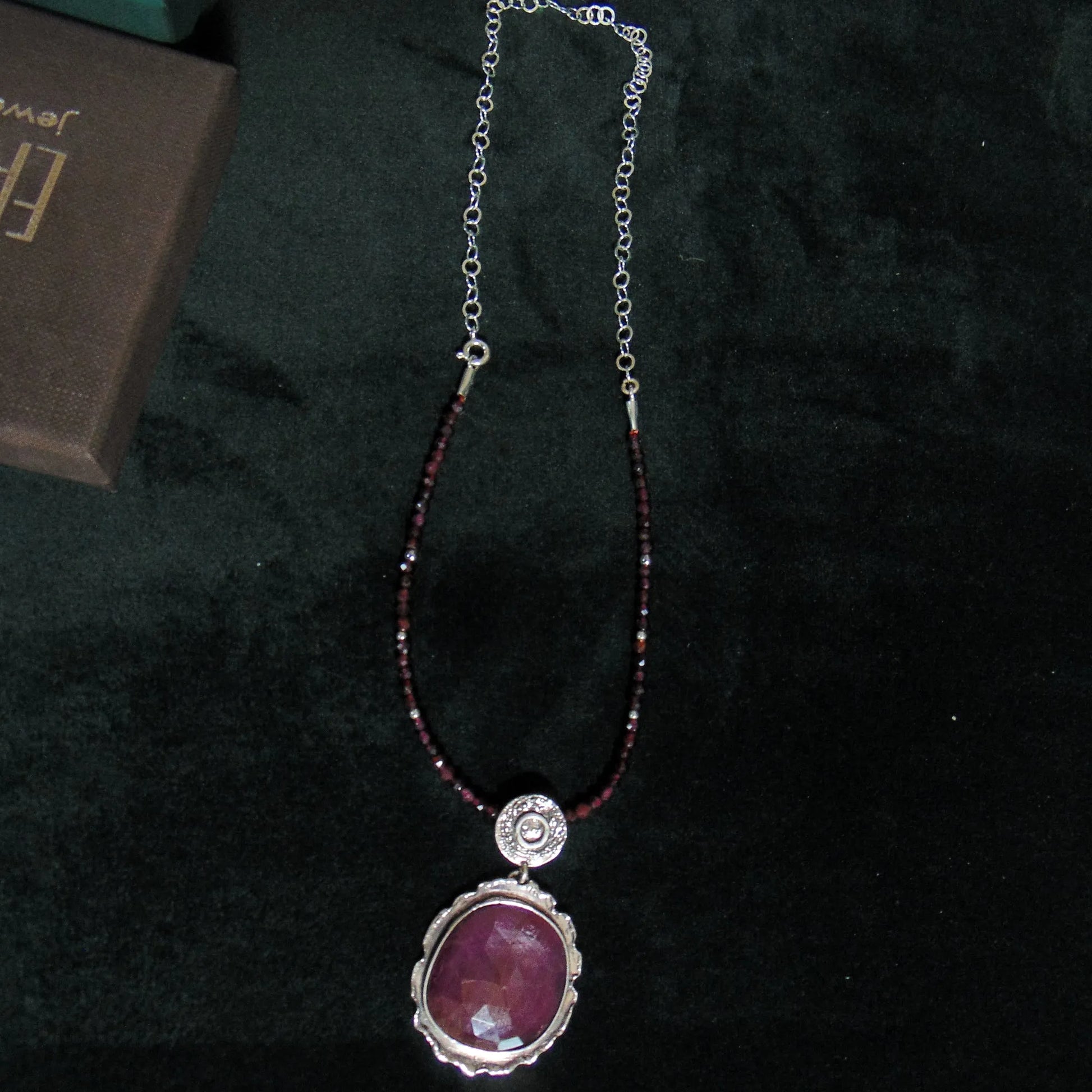 Naszyjnik z dużym rubinem - EPIR Art Jewellery&Gemstone