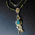 Naszyjnik z zielono -niebieskim opalem - EPIR Art Jewellery&Gemstone