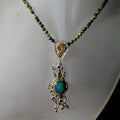 Naszyjnik z zielono -niebieskim opalem - EPIR Art Jewellery&Gemstone