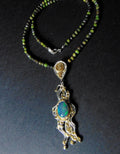 Naszyjnik z zielono -niebieskim opalem - EPIR Art Jewellery&Gemstone
