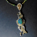 Naszyjnik z zielono -niebieskim opalem - EPIR Art Jewellery&Gemstone