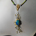 Naszyjnik z zielono -niebieskim opalem - EPIR Art Jewellery&Gemstone