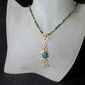 Naszyjnik z zielono -niebieskim opalem - EPIR Art Jewellery&Gemstone