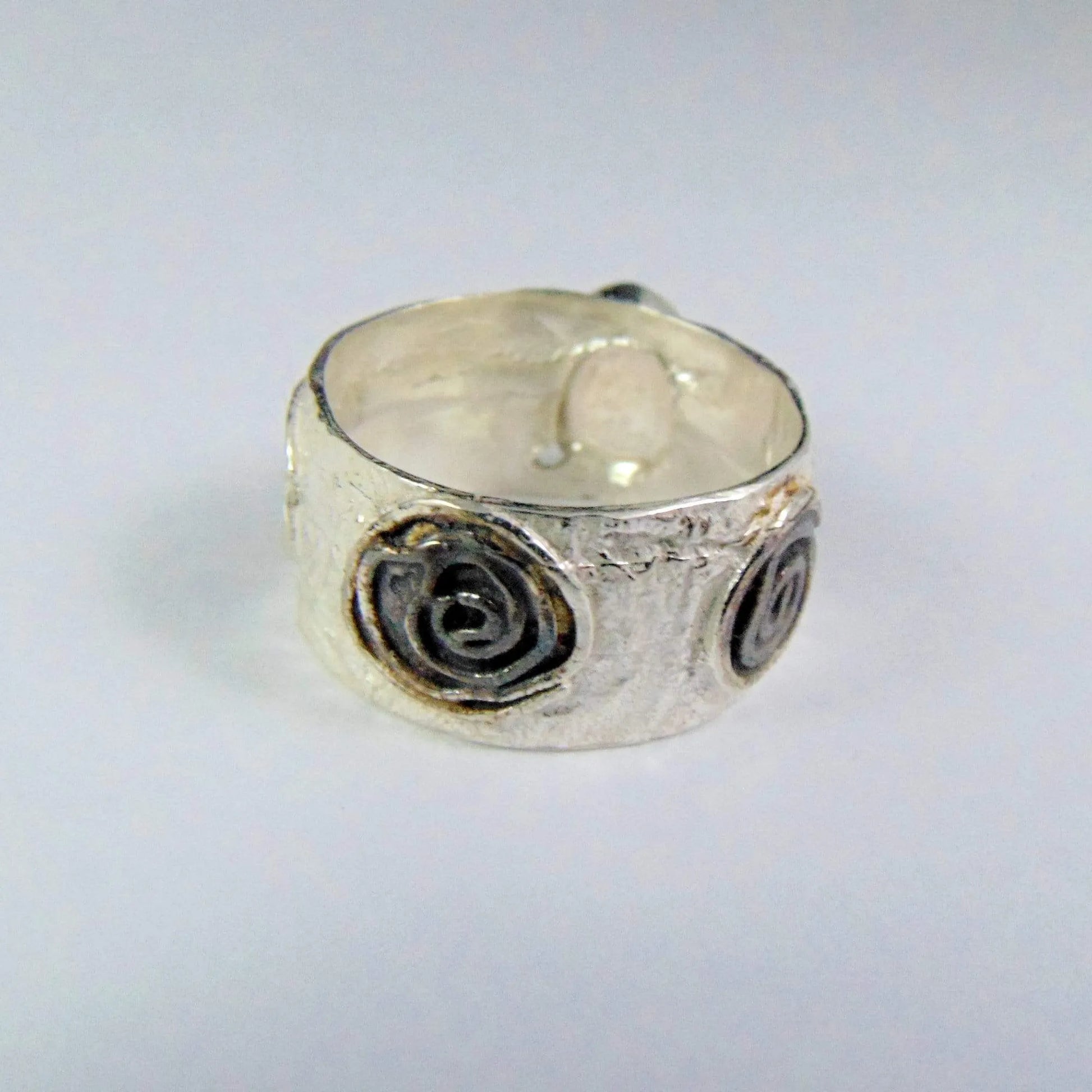 Obrączka Róże z Zielonym Opalem - EPIR Art Jewellery&Gemstone