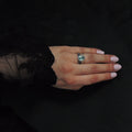Obrączka z akwamarynem - EPIR Art Jewellery&Gemstone