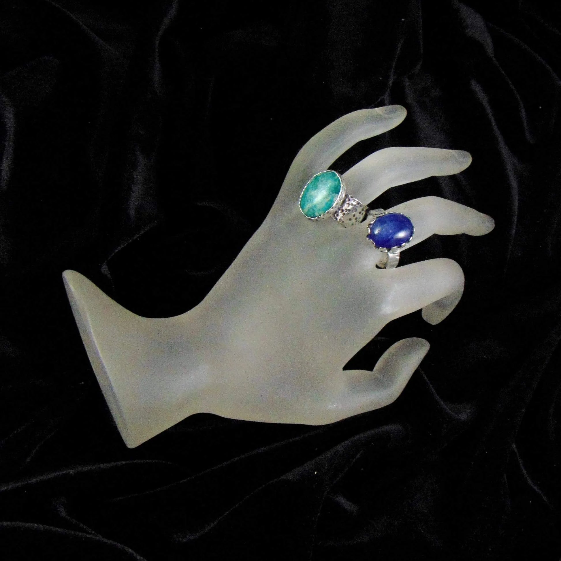 Obrączka z Młotkowana z Turkusem - EPIR Art Jewellery&Gemstone