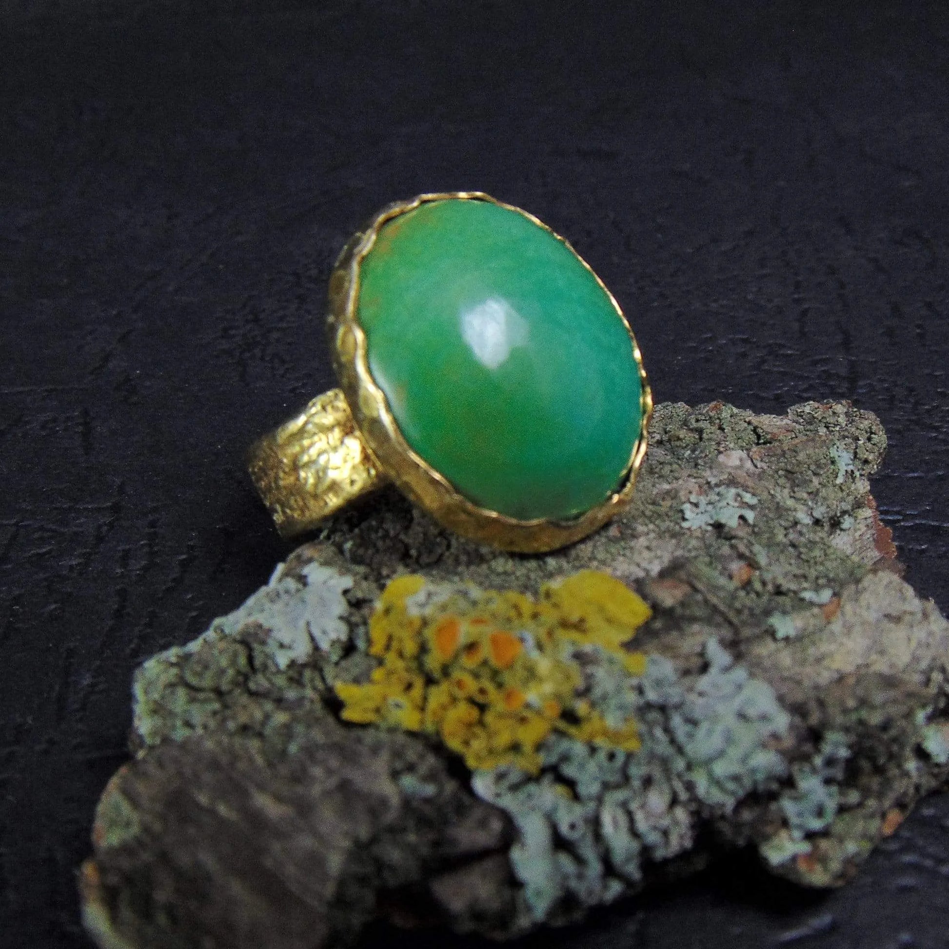 Pierścień z zielonym turkusem - EPIR Art Jewellery&Gemstone