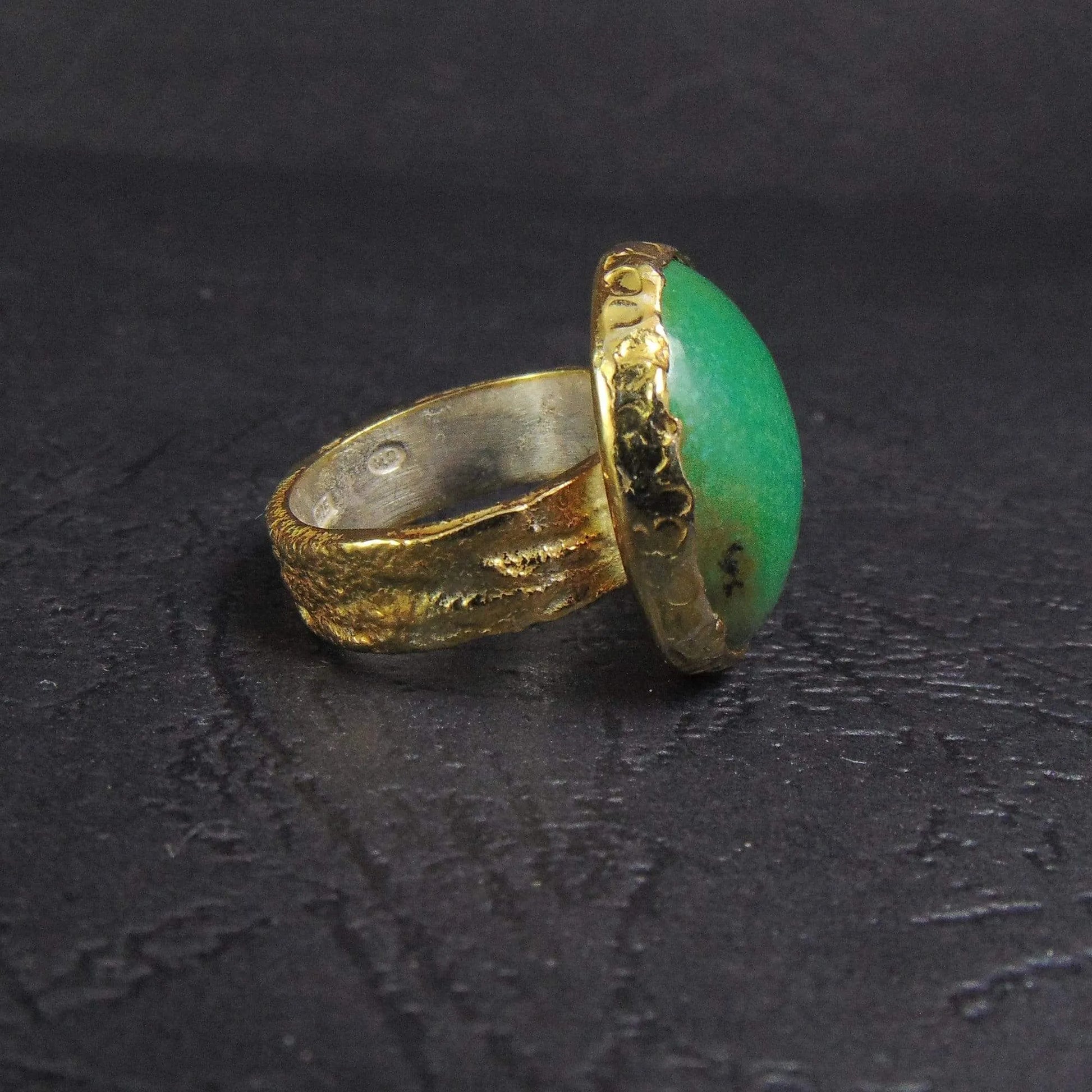 Pierścień z zielonym turkusem - EPIR Art Jewellery&Gemstone