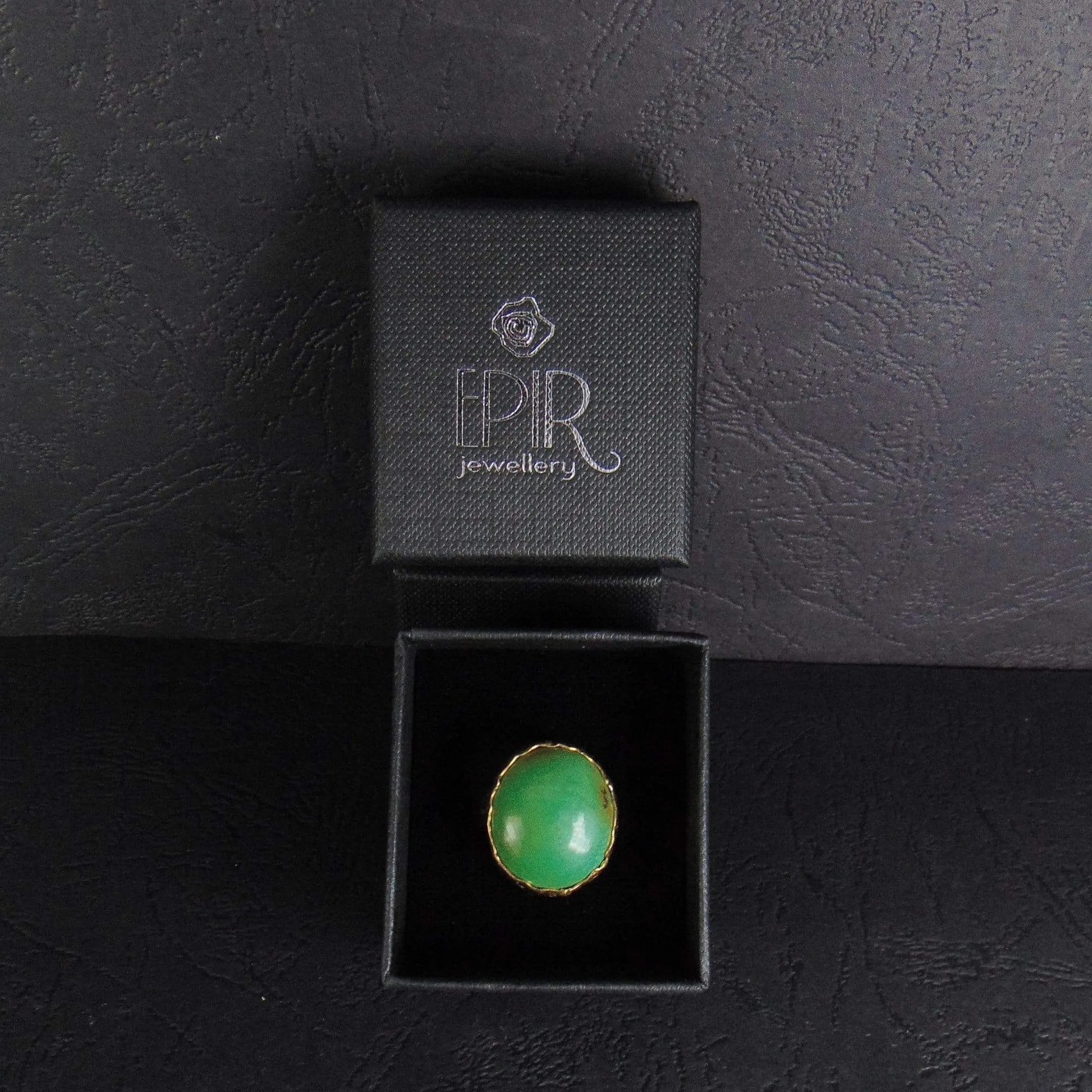 Pierścień z zielonym turkusem - EPIR Art Jewellery&Gemstone