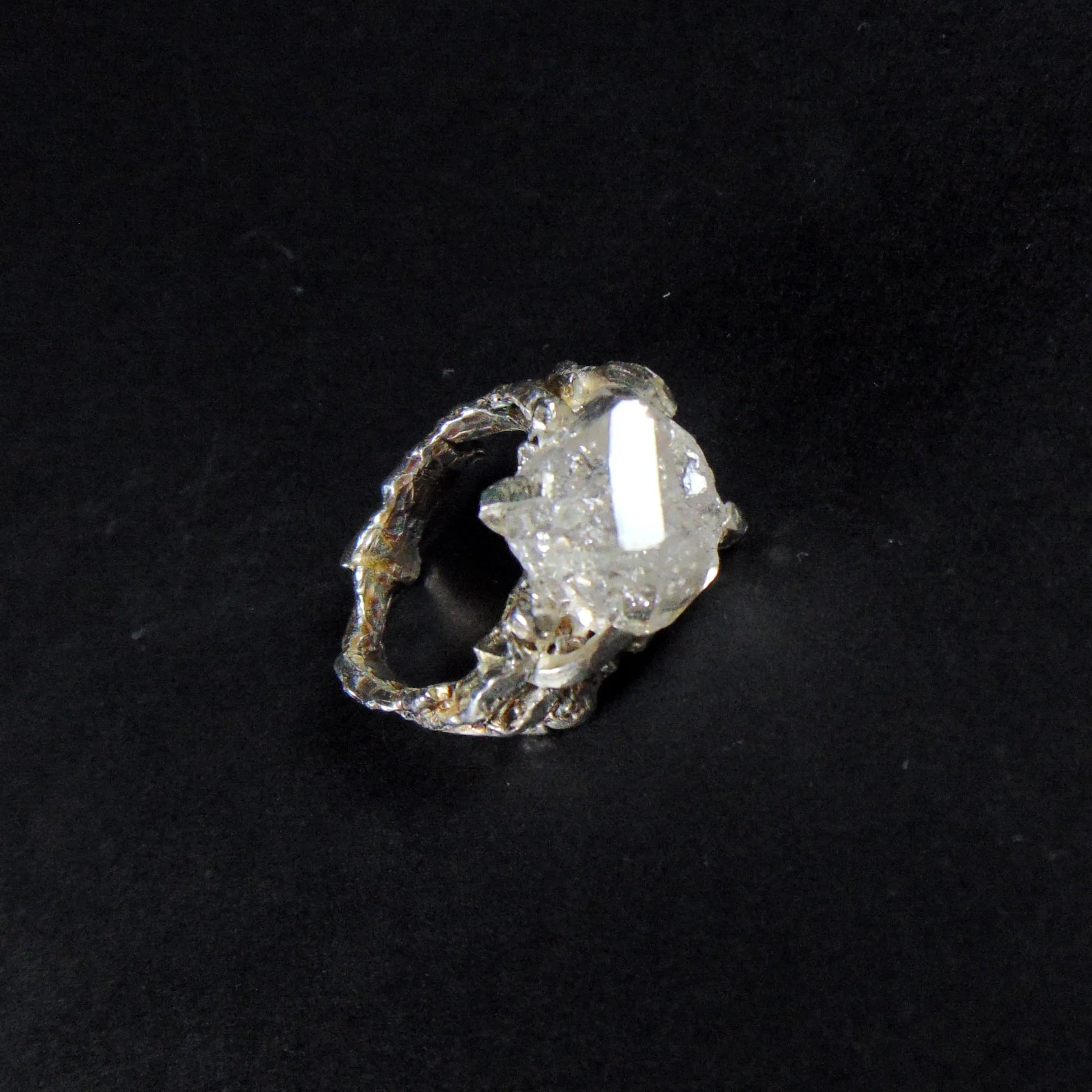 Pierścionek Gałązki z Kryształem Herkimer - EPIR Art Jewellery&Gemstone