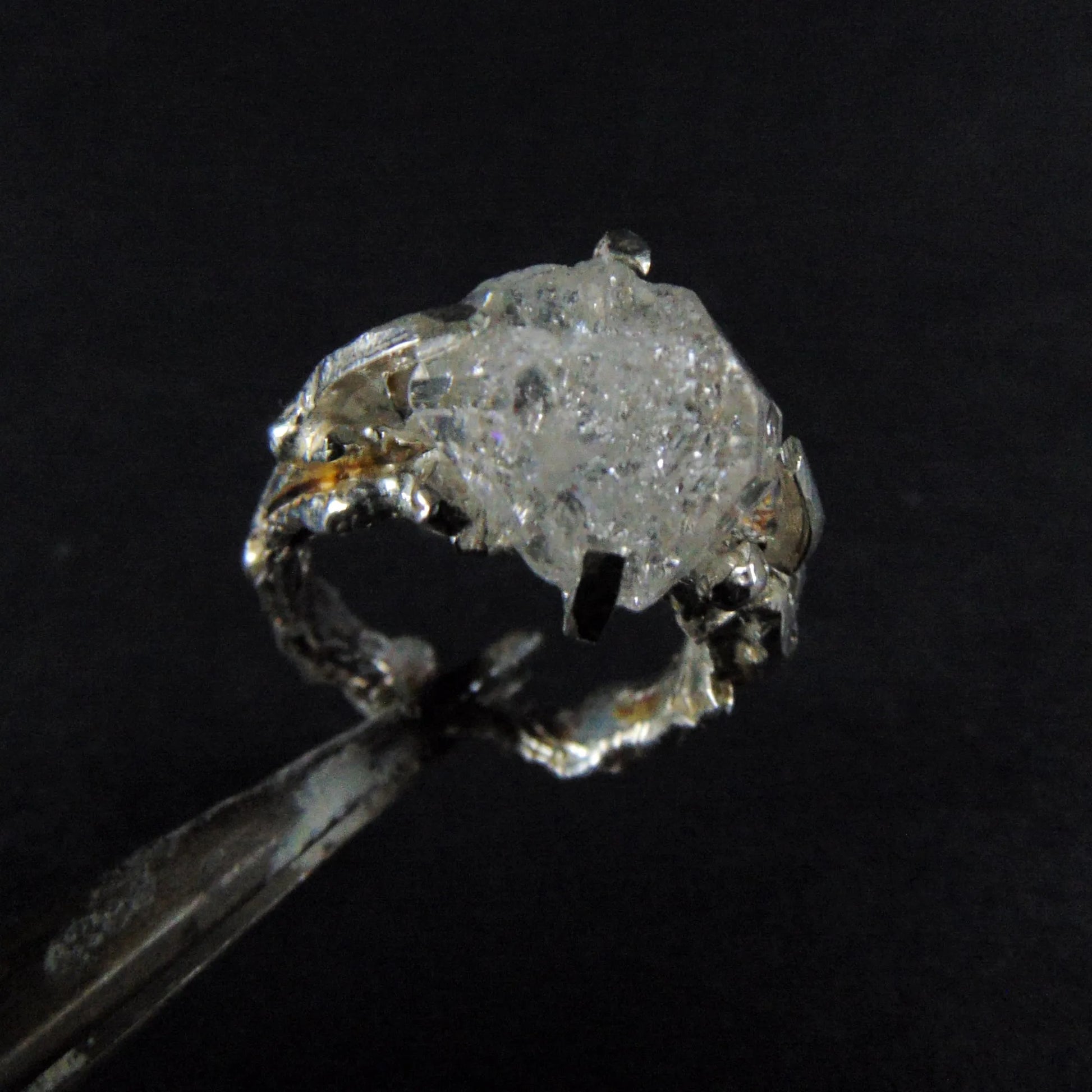 Pierścionek Gałązki z Kryształem Herkimer - EPIR Art Jewellery&Gemstone