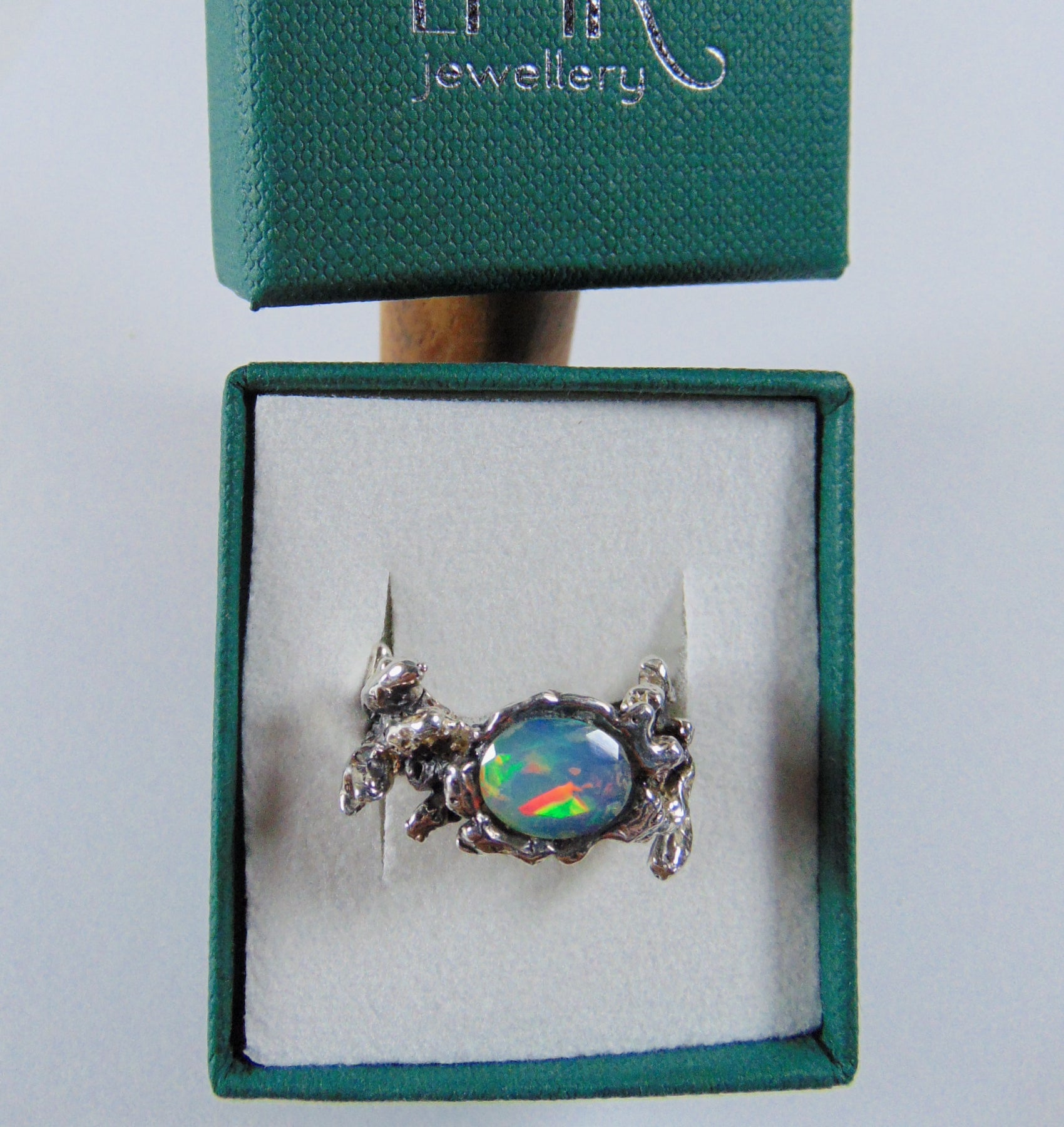 Pierścionek "Gałązki" z opalem - EPIR Art Jewellery&Gemstone