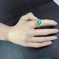 Pierścionek na kutej obrączce z wielokolorowym opalem - EPIR Art Jewellery&Gemstone