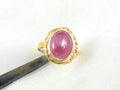 Pierścionek Srebrny z Rubinem, Obrączka z Różowym Rubinem - EPIR Art Jewellery&Gemstone