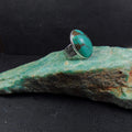 Pierścionek z dużym turkusem tybetańskim - EPIR Art Jewellery&Gemstone