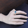 Pierścionek z niebieskim topazem - EPIR Art Jewellery&Gemstone