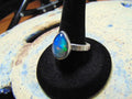 Pierścionek z Opalem Etiopskim, Niebieski Opal, typu Solid - EPIR Art Jewellery&Gemstone