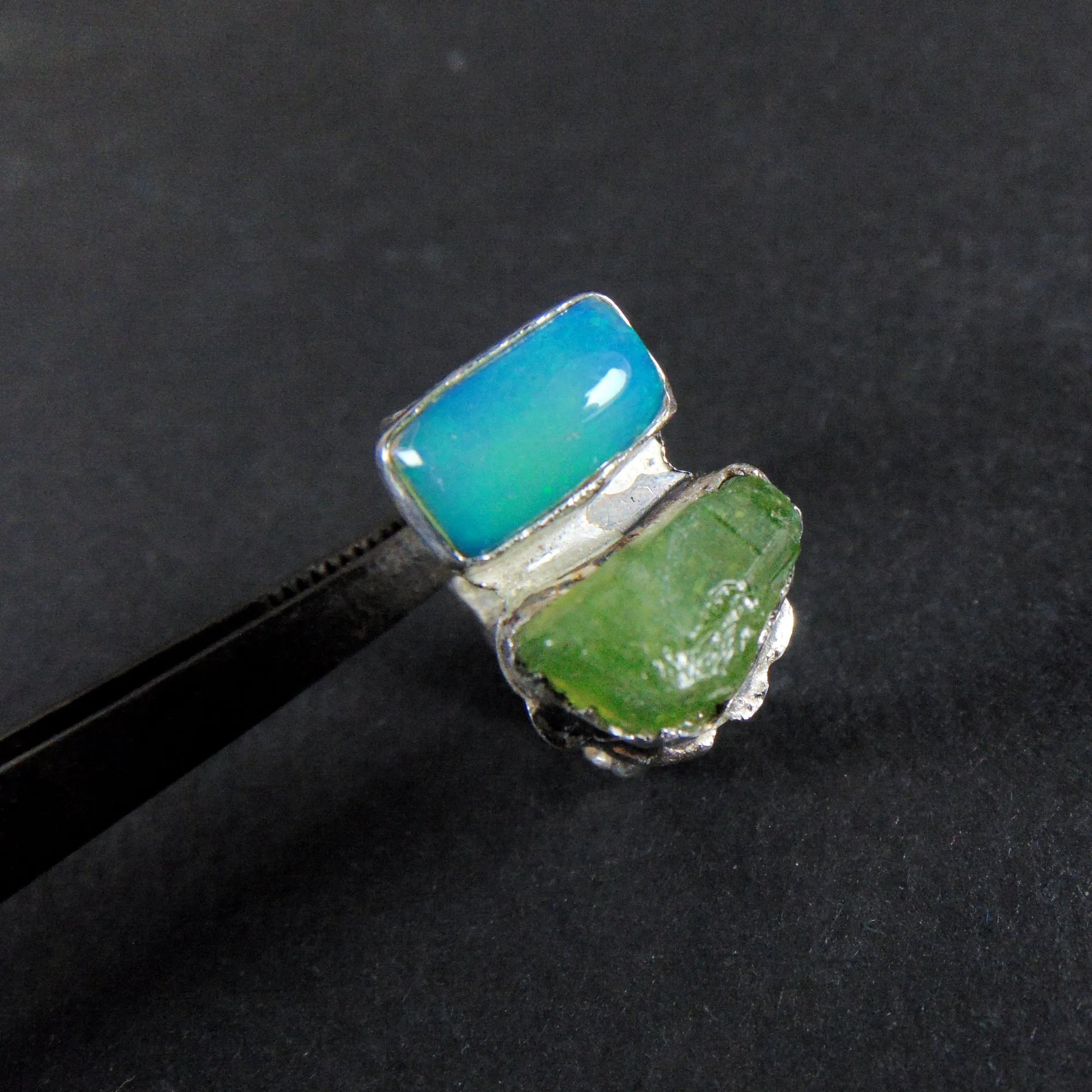 Pierścionek z opalem i perydotem - EPIR Art Jewellery&Gemstone