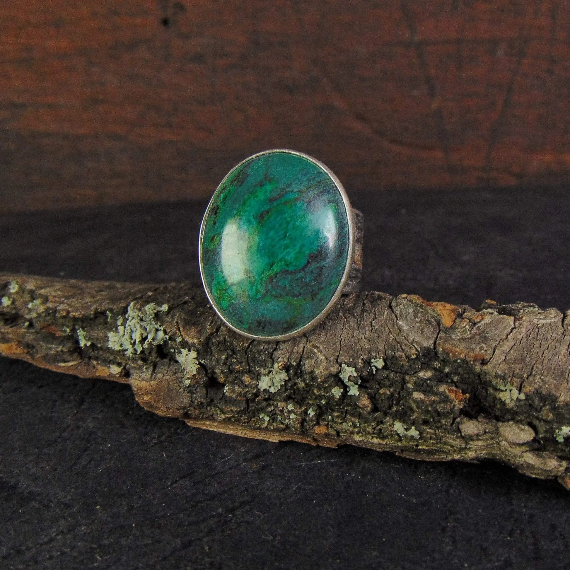 Pierścionek z zielonym turkusem - EPIR Art Jewellery&Gemstone