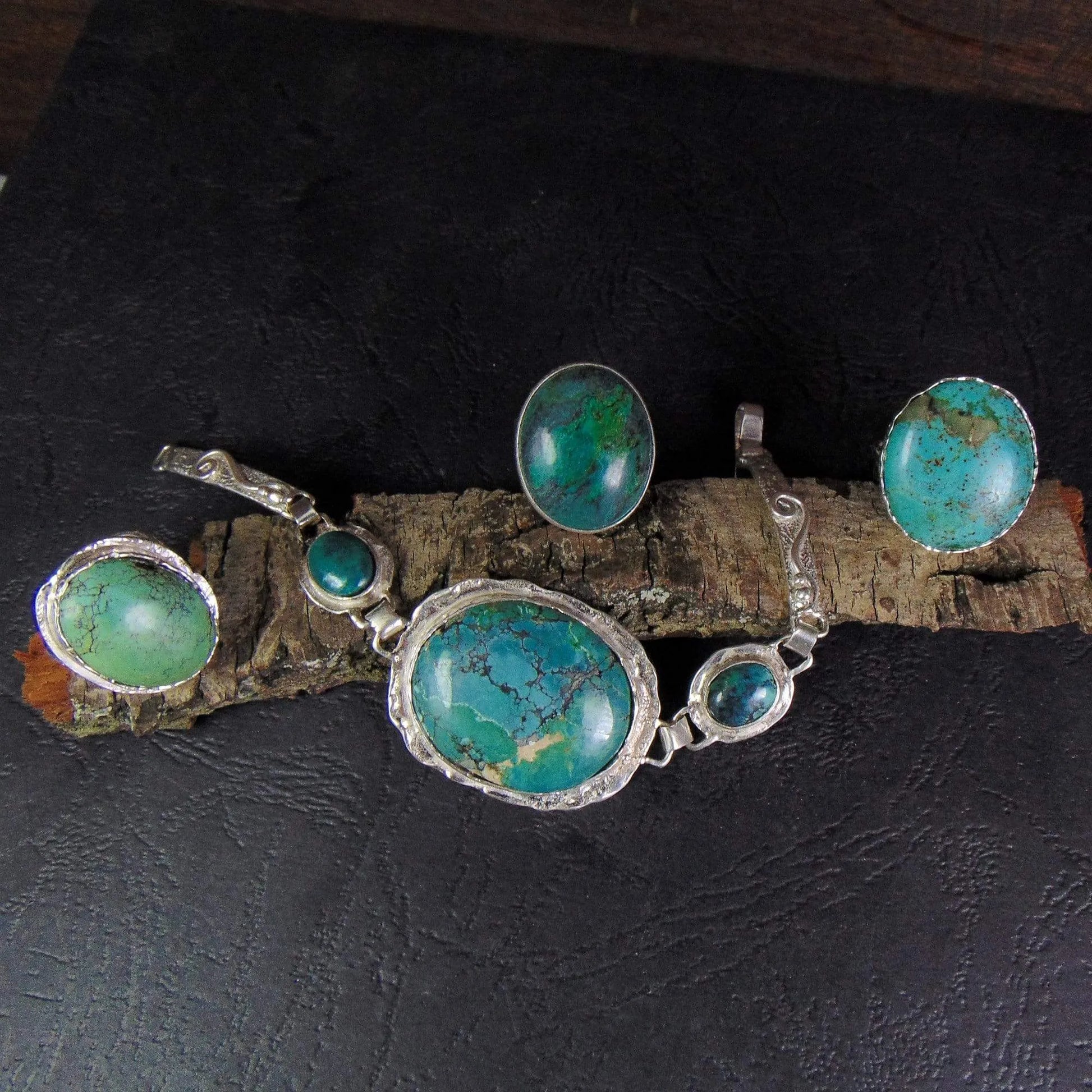 Pierścionek z zielonym turkusem - EPIR Art Jewellery&Gemstone