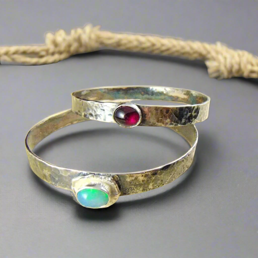 Srebrna kuta bransoletka z opalem etiopskim - EPIR Art Jewellery&Gemstone