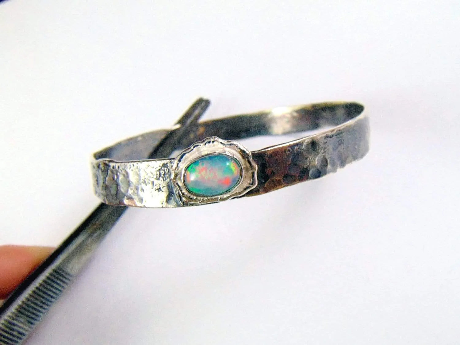 Srebrna kuta bransoletka z opalem etiopskim - EPIR Art Jewellery&Gemstone
