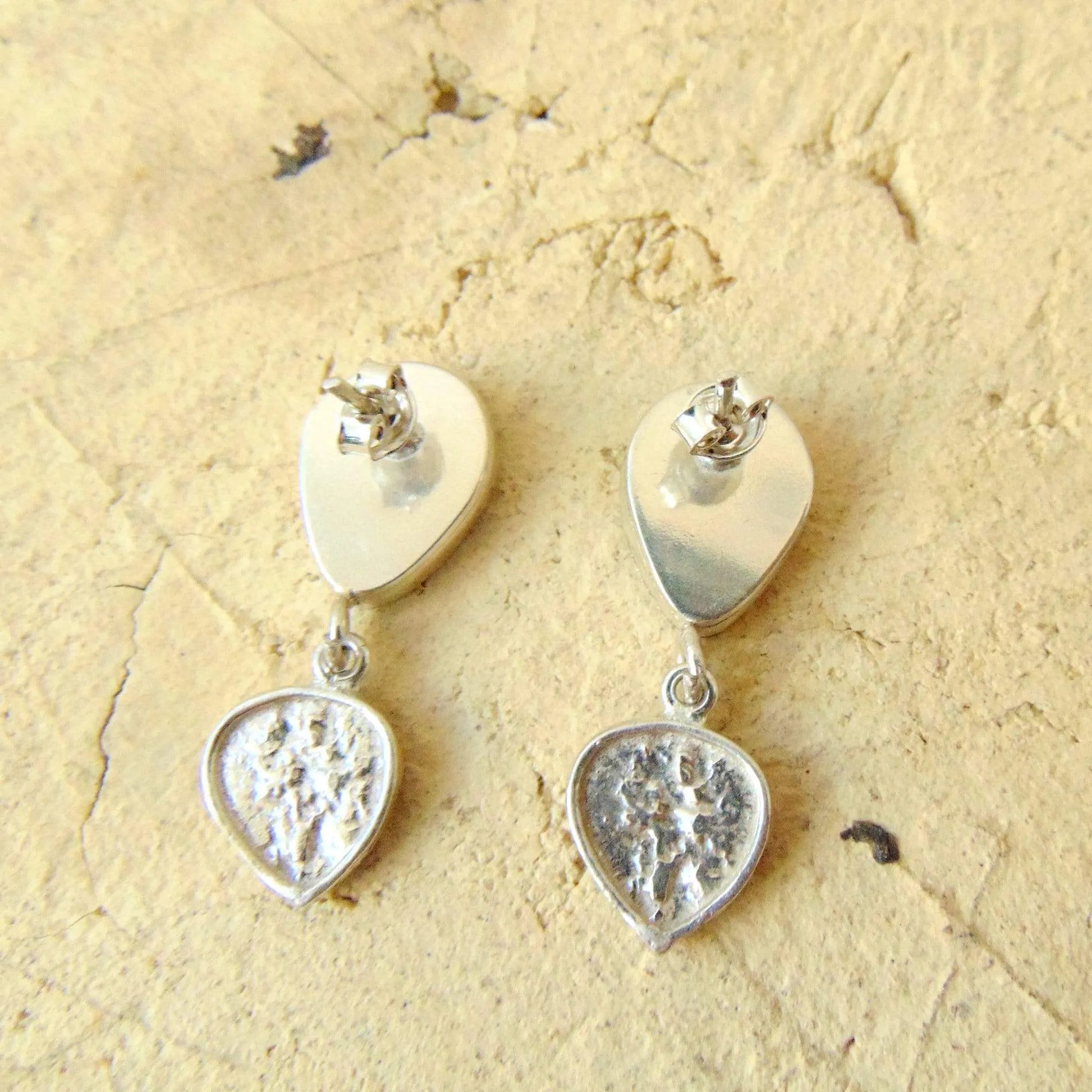 Srebrne kolczyki wiszące na sztyft z turkusami - EPIR Art Jewellery&Gemstone