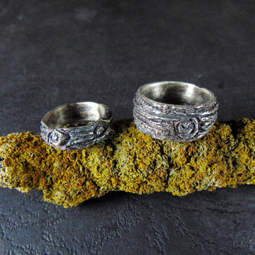 Srebrne obrączki ślubne "Kora drzewa" - EPIR Art Jewellery&Gemstone