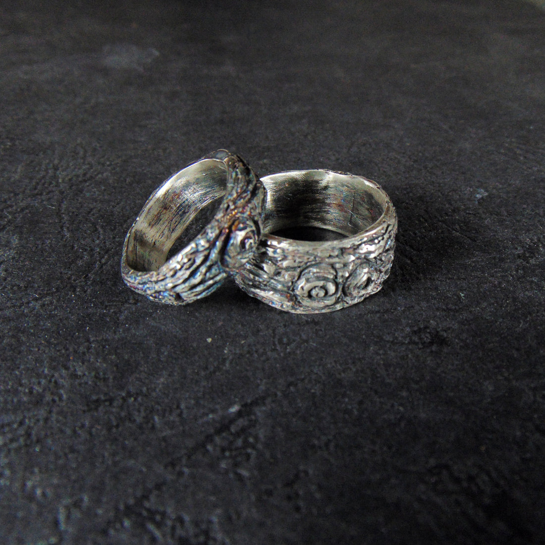 Srebrne obrączki ślubne "Kora drzewa" - EPIR Art Jewellery&Gemstone