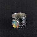 Szeroka obrączka opalem etiopskim - EPIR Art Jewellery&Gemstone