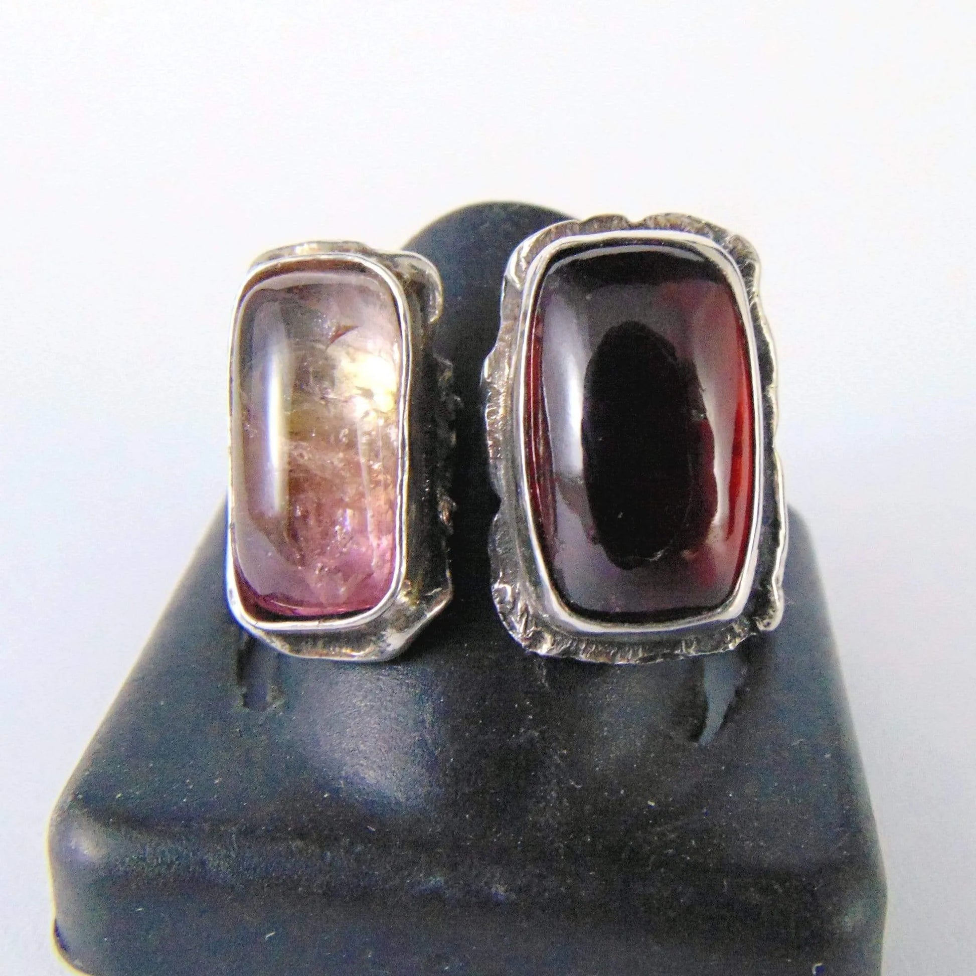 Turmalin i granat - pierścionek - EPIR Art Jewellery&Gemstone