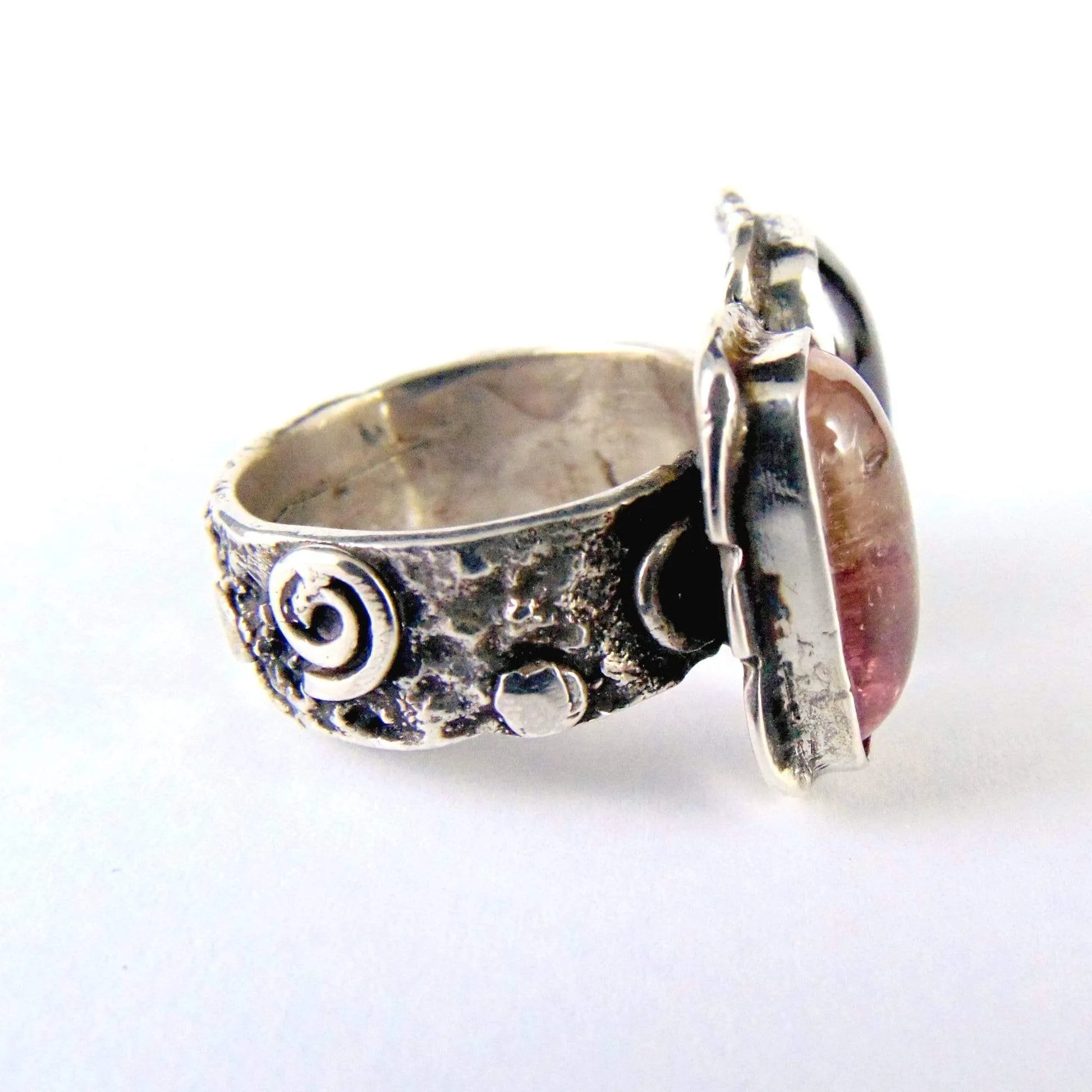 Turmalin i granat - pierścionek - EPIR Art Jewellery&Gemstone