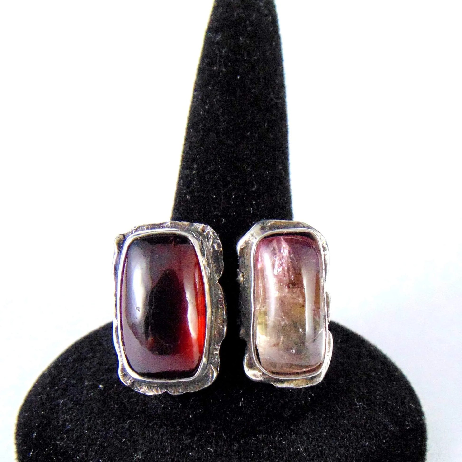 Turmalin i granat - pierścionek - EPIR Art Jewellery&Gemstone